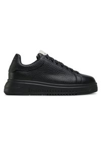 Emporio Armani - Sneakersy EMPORIO ARMANI - X4X264 XM783 K001 Black/Black. Okazja: na co dzień. Kolor: czarny. Materiał: materiał, skóra ekologiczna. Styl: casual, sportowy #4