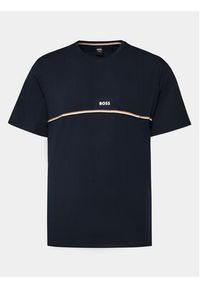 BOSS - Boss T-Shirt Unique 50515395 Granatowy Regular Fit. Kolor: niebieski. Materiał: bawełna