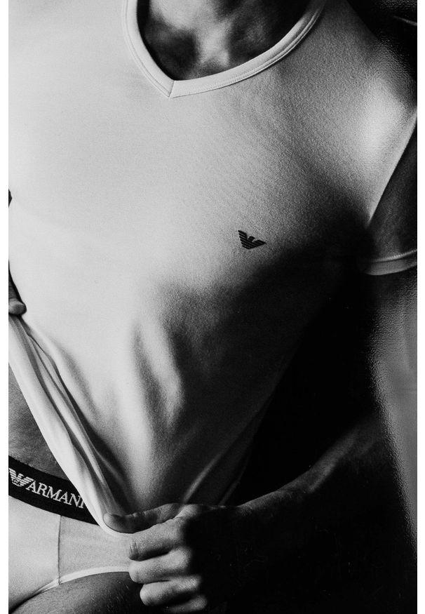 T-SHIRT 2-PAK Emporio Armani. Wzór: gładki, nadruk