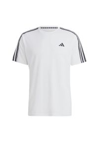 Adidas - Koszulka treningowa męska adidas Essentials 3-Stripes. Kolor: biały, wielokolorowy, czarny. Materiał: materiał