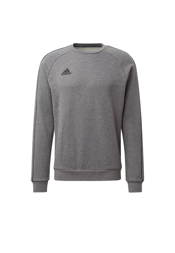 Adidas - bluza adidas Core 18 Sweat Top CV3960 szara. Kolor: czarny, szary, wielokolorowy