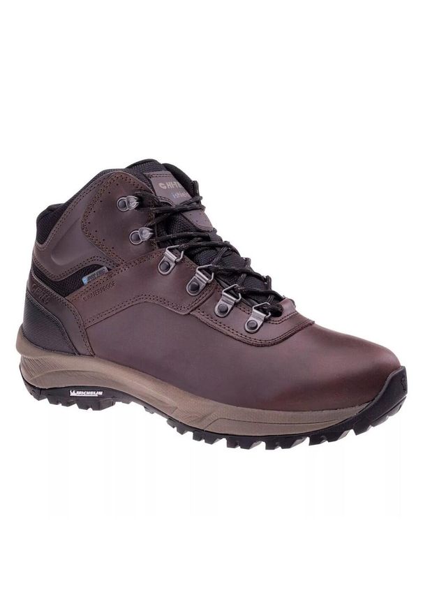 Hi-tec - Męskie Wodoodporne Buty Turystyczne Altitude VI Leather. Kolor: brązowy