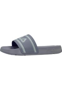 Klapki Fila Model Morro Bay Slipper Kolor Szary. Okazja: na plażę. Kolor: szary, biały, wielokolorowy. Materiał: syntetyk, tkanina. Styl: sportowy