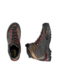 LA SPORTIVA - Buty trekkingowe męskie La Sportiva Trango Tech Gtx. Wysokość cholewki: za kostkę. Zapięcie: sznurówki. Kolor: szary. Materiał: syntetyk, skóra, materiał. Szerokość cholewki: normalna. Sport: turystyka piesza