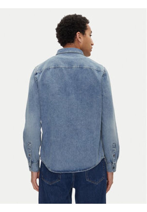 AMI PARIS - AMI Paris Koszula jeansowa USH063.DE0056 Niebieski Regular Fit. Kolor: niebieski. Materiał: bawełna
