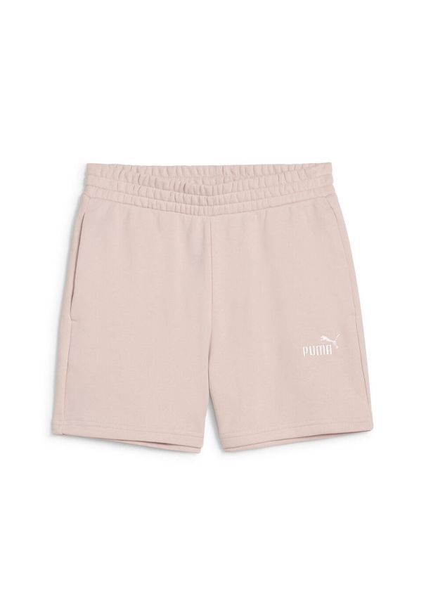 Puma - Damskie szorty z wysokim stanem i małym logo No.1 ESS 5'' PUMA Rose Quartz Pink. Stan: podwyższony. Kolor: różowy