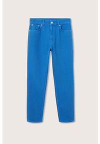 mango - Mango jeansy Mom80 damskie high waist. Stan: podwyższony. Kolor: niebieski #5