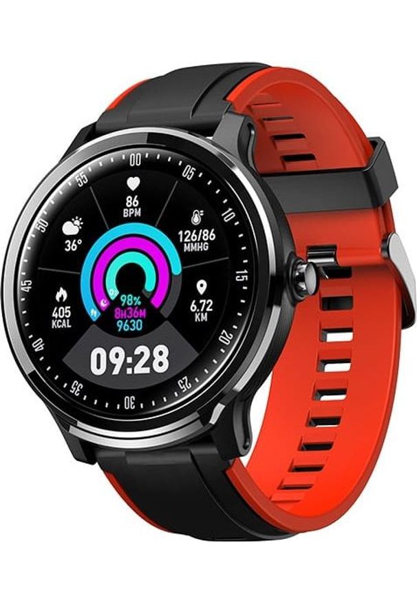 Smartwatch Garett Electronics Sport Gym RT Czarno-czerwony (SPORT GYM RT CZERWONY). Rodzaj zegarka: smartwatch. Kolor: wielokolorowy, czarny, czerwony. Styl: sportowy