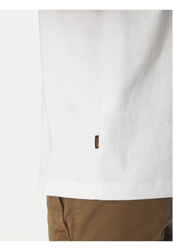 BOSS T-Shirt 50546374 Biały Relaxed Fit. Kolor: biały. Materiał: bawełna