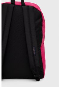 JanSport - Jansport plecak kolor różowy duży z aplikacją. Kolor: różowy. Wzór: aplikacja #2