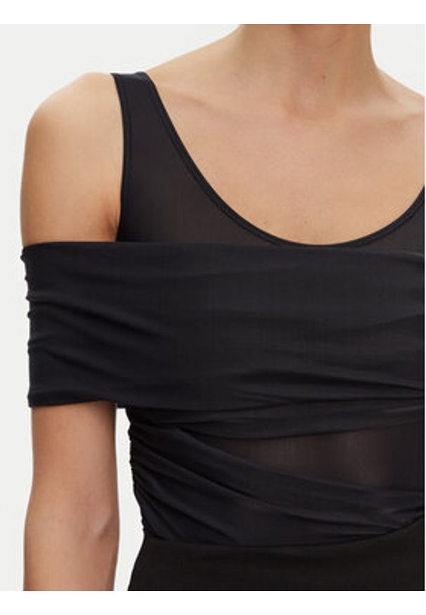 Pinko - PINKO Body Bella 104832 A2H1 Czarny Regular Fit. Kolor: czarny. Materiał: syntetyk