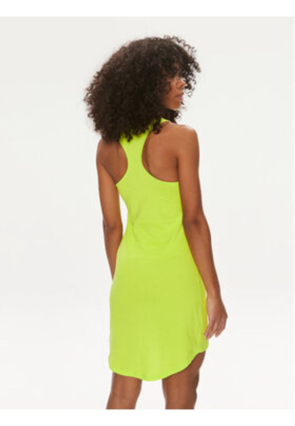 Guess Sukienka letnia E3GP03 JA914 Zielony Regular Fit. Okazja: na plażę. Kolor: zielony. Materiał: bawełna. Sezon: lato