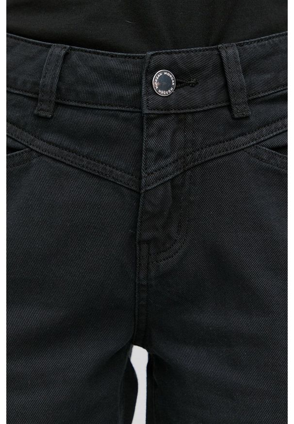 Morgan jeansy damskie medium waist. Kolor: czarny