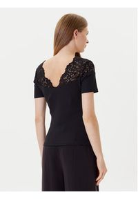 Morgan Bluzka 252-DELINE Czarny Slim Fit. Kolor: czarny. Materiał: syntetyk #3