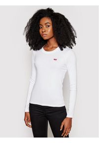 Levi's® Bluzka Long Sleeve Baby Tee 69555-0000 Slim Fit. Kolor: biały. Materiał: bawełna. Długość rękawa: długi rękaw #1