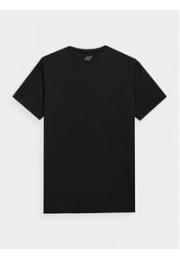4f - 4F T-Shirt 4FSS23TTSHM306 Czarny Regular Fit. Kolor: czarny. Materiał: bawełna