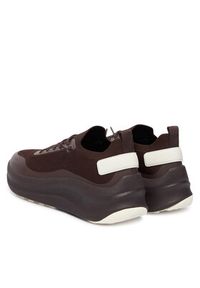 Calvin Klein Sneakersy Chunky Runner Lace Up Sock Knit YW0YW02033 Brązowy. Kolor: brązowy. Materiał: materiał #5