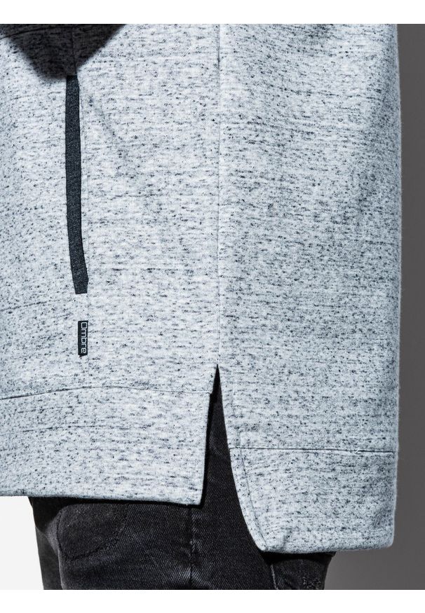 Szara bluza Ombre Clothing ze stójką