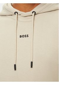 BOSS - Boss Bluza WeSmallhood 50514530 Beżowy Regular Fit. Kolor: beżowy. Materiał: bawełna #3