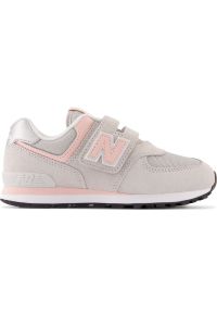 Buty New Balance buty PV574EVK szare. Okazja: na co dzień. Zapięcie: rzepy. Kolor: szary. Materiał: guma, zamsz, skóra, materiał, syntetyk. Szerokość cholewki: normalna. Model: New Balance 574. Sport: turystyka piesza