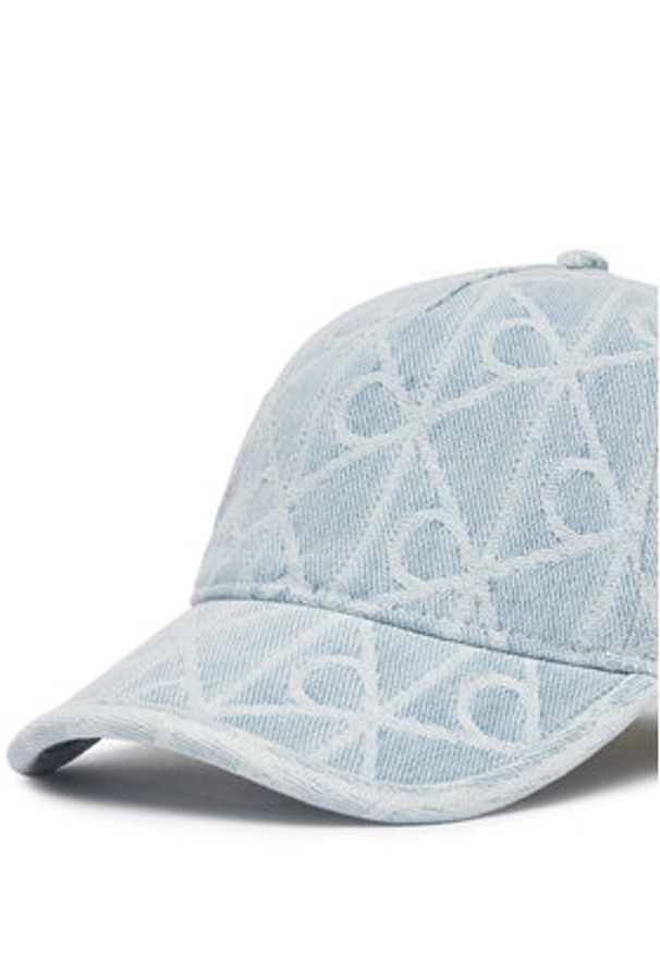 Calvin Klein Czapka z daszkiem Aop Jacquard Denim Bb Cap LV04F5069G Niebieski. Kolor: niebieski. Materiał: bawełna