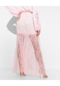 Ermanno Firenze - ERMANNO FIRENZE - Różowa koronkowa spódnica maxi. Stan: podwyższony. Kolor: różowy, wielokolorowy, fioletowy. Materiał: koronka #3