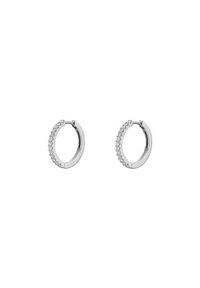 Fossil Kolczyki Er S Pave Hoop JF04802040 Srebrny. Materiał: metalowe. Kolor: srebrny #1