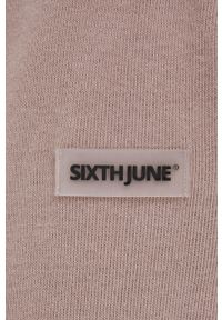 Sixth June Spodnie męskie kolor beżowy gładkie. Kolor: beżowy. Wzór: gładki