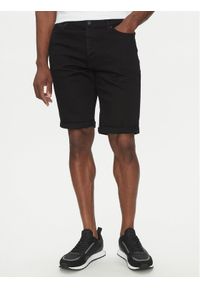 Hugo - HUGO Szorty jeansowe 50537718 Czarny Regular Fit. Kolor: czarny. Materiał: bawełna #1
