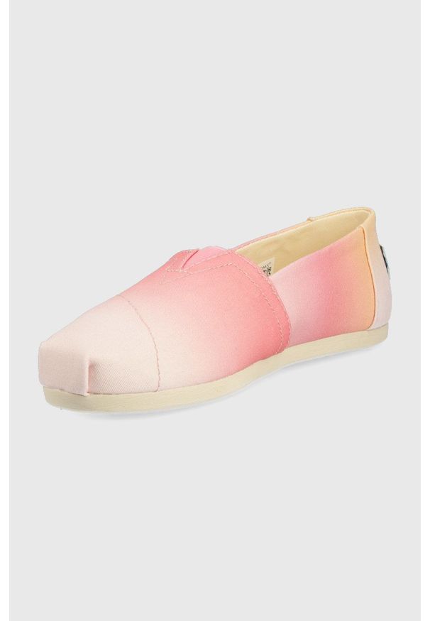 Toms espadryle Alpargata kolor różowy. Kolor: różowy. Materiał: guma, materiał