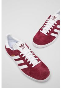 adidas Originals - Buty Gazelle B41645. Nosek buta: okrągły. Zapięcie: sznurówki. Kolor: czerwony. Materiał: guma. Model: Adidas Gazelle #3