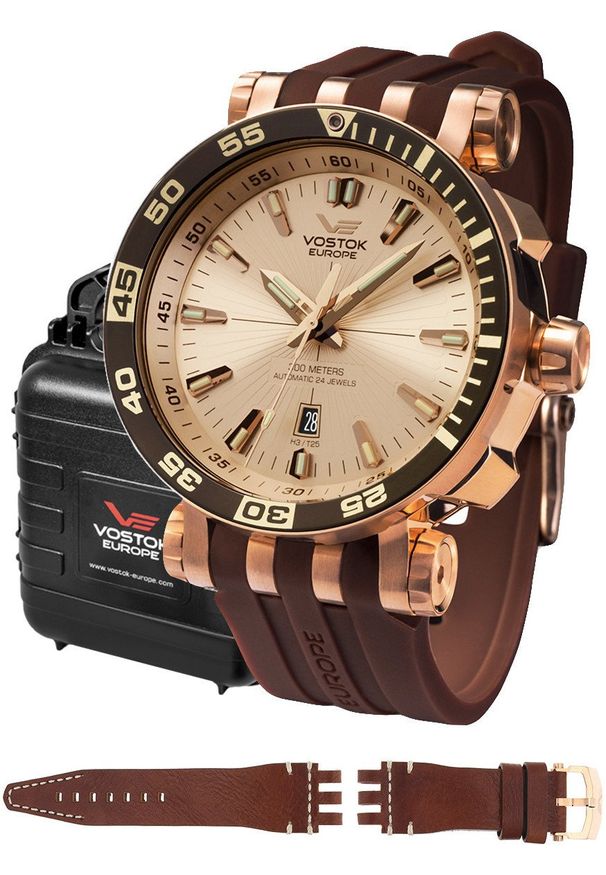 Zegarek męski Vostok Europe NH35A-575B281S brązowy. Kolor: brązowy