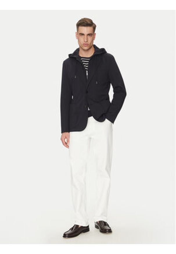TOMMY HILFIGER - Tommy Hilfiger Marynarka MW0MW39188 Granatowy Regular Fit. Kolor: niebieski. Materiał: syntetyk