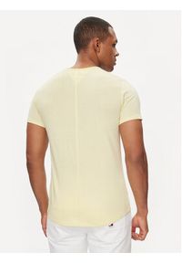 Tommy Jeans T-Shirt Jaspe DM0DM09586 Żółty Slim Fit. Kolor: żółty. Materiał: bawełna, syntetyk
