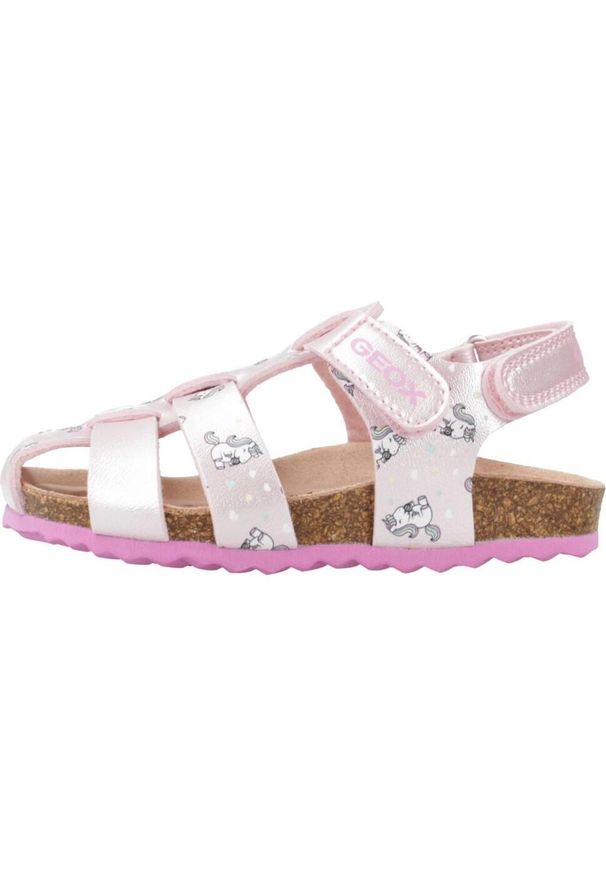 Geox - Sandały GEOX B SANDAL CHALKI GIRL Rose. Kolor: różowy. Materiał: syntetyk. Sezon: lato