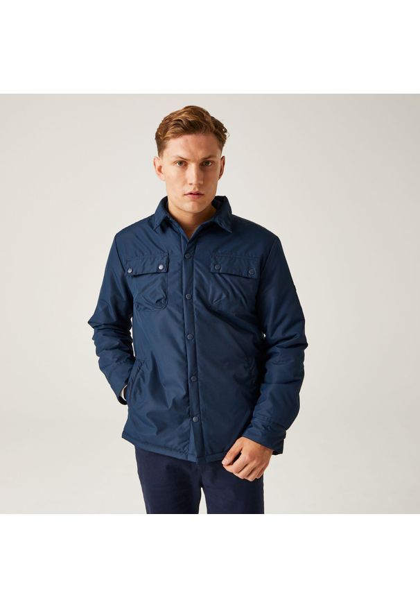 Regatta - Vinca Shacket męska kurtka. Kolor: niebieski. Sport: turystyka piesza