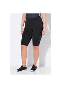 ULLA POPKEN - Damskie Kolarki elastyczna gumka kieszeń z siateczki. Kolekcja: plus size. Kolor: czarny. Materiał: elastan, poliester, materiał