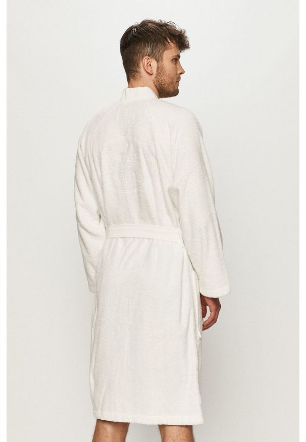 Lacoste Szlafrok. Kolor: biały