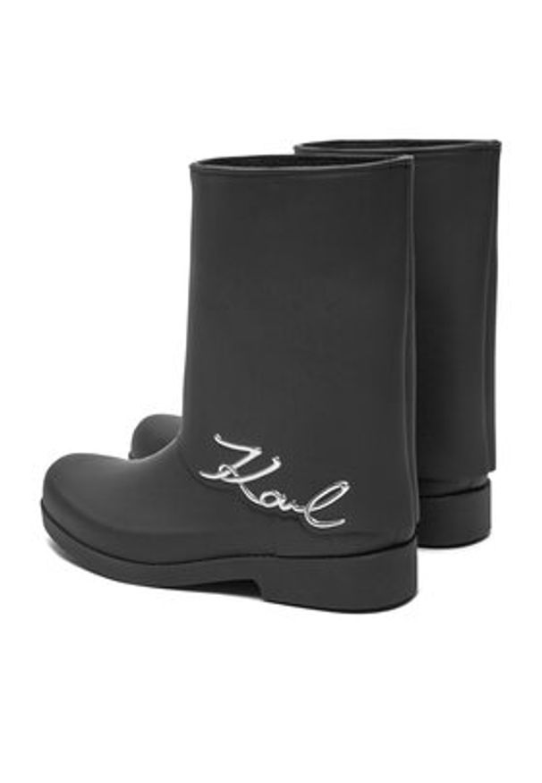 Karl Lagerfeld - KARL LAGERFELD Kalosze Kalosh KL47064 Czarny. Kolor: czarny. Materiał: guma
