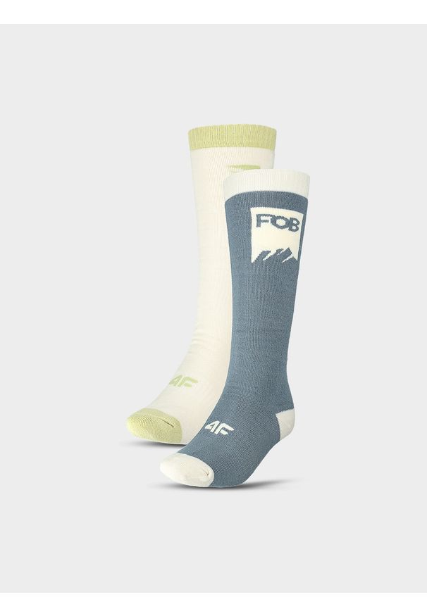 4f - 4F Skarpety snowboardowe (2-pack) damskie - multikolor 39-42. Kolor: wielokolorowy. Materiał: materiał, włókno, syntetyk, elastan. Sport: snowboard