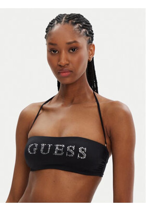 Guess Góra od bikini E5GJ56 LY00K Czarny. Kolor: czarny. Materiał: syntetyk
