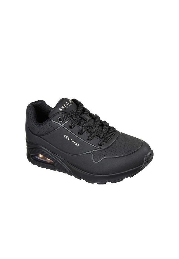 skechers - Buty damskie SKECHERS Uno Stand On Air. Okazja: na co dzień. Kolor: czarny. Materiał: skóra