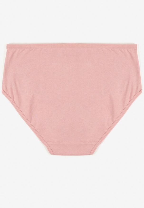 Born2be - Różowe Gładkie Majtki Figi z Bawełny Idina. Kolekcja: plus size. Kolor: różowy. Materiał: bawełna. Wzór: gładki