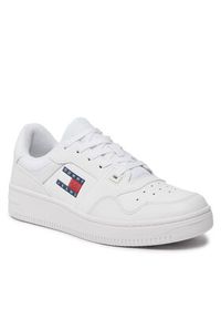Tommy Jeans Sneakersy Tjw Retro Basket Ess EN0EN02505 Biały. Kolor: biały. Materiał: skóra #4