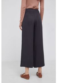 Desigual Spodnie damskie kolor szary fason culottes high waist. Stan: podwyższony. Kolor: szary. Materiał: tkanina #2