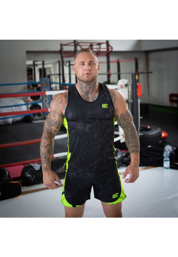 Koszulka sportowa bez rękawów męska Tank top EXTREME HOBBY NEO. Kolor: zielony. Materiał: poliester, elastan. Długość rękawa: bez rękawów. Styl: sportowy