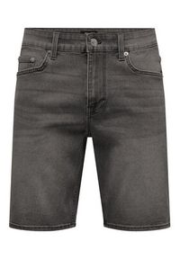 Only & Sons Szorty jeansowe Weft 22034527 Szary Regular Fit. Kolor: szary. Materiał: syntetyk #3
