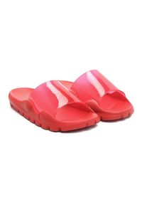 Born2be - Czerwone Klapki Convincing. Okazja: na plażę. Nosek buta: otwarty. Kolor: czerwony. Materiał: guma. Obcas: na obcasie. Styl: sportowy. Wysokość obcasa: wysoki #3