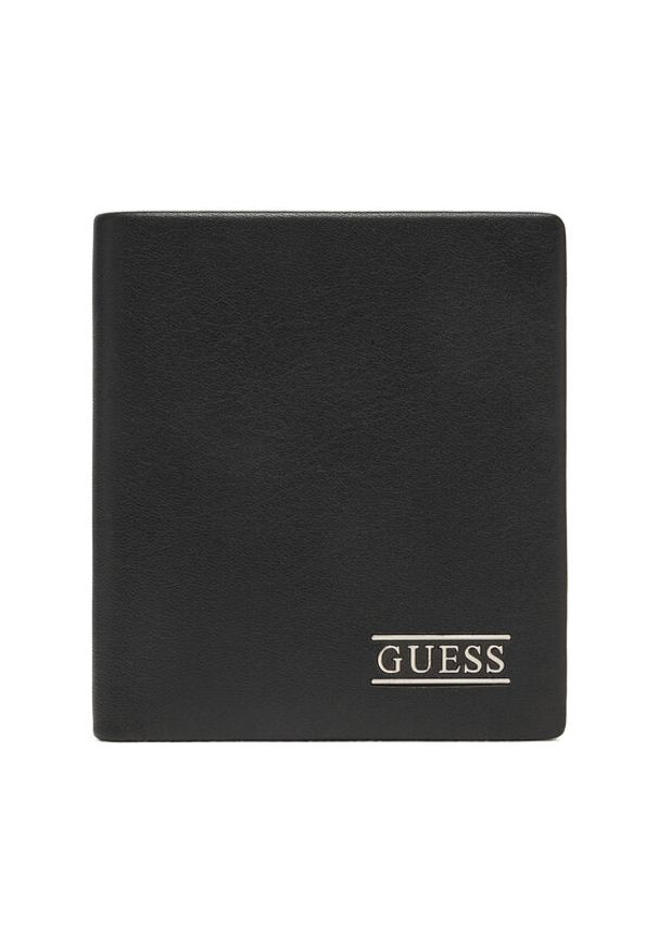 Guess Duży Portfel Męski SMNEBR LEA18 Czarny. Kolor: czarny. Materiał: skóra