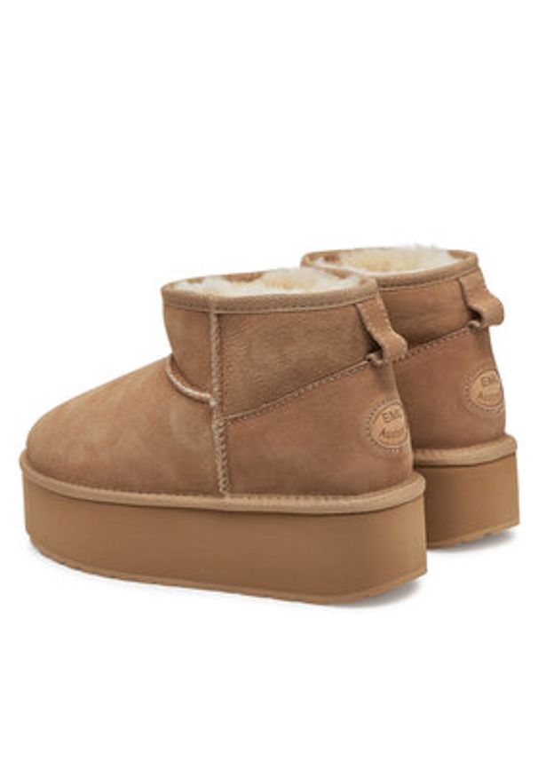 EMU Australia Śniegowce Stinger Micro Flatform W13082 Beżowy. Kolor: beżowy. Materiał: skóra